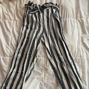 striped flowy pants